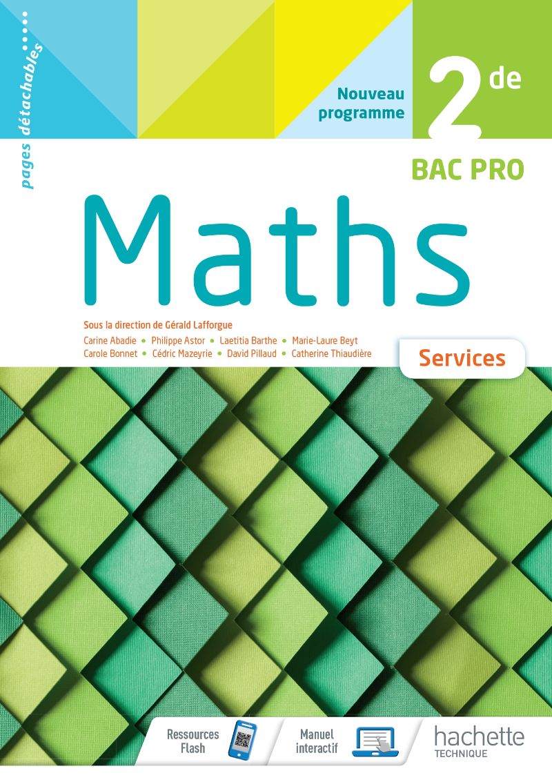 2de - Mathématique Bac Pro Services - livre élève consommable (site élève)